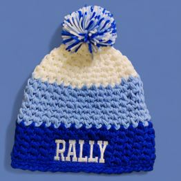 BÉLELT RALLY sapka, kék- fehér